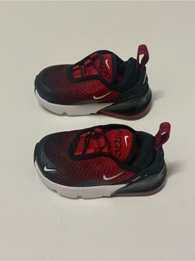 Nike Air Max 270 (TD) Gym Red/White-Black Baby Sneakers Size 5C DD1646-603 NWOB